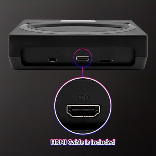 NEOCADE Console de Jeux pour Mega Drive, MD Retro Game Console, avec 12 Cartouches Mega Drive et manettes, 18 Jeux NES préinstallés – Image 5