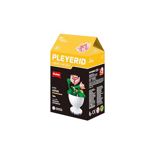 Sluban Pleyerid Creative Life Bricks Building Set, Flower Collection Display Box, M38-B1077, Yellow and Black - Image 2