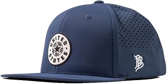 Branded Bills Anthem PVC Flat Performance Hat for Men | Golf Running Baseball Cap