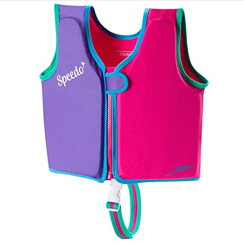 Speedo USXKDSBTSCLASSICVESTY Unisex-Child Swim Flotation Classic Life Vest Begin To Swim Upf 50 Lime/Orange thumb #1