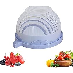 Picador De Ensalada Tazón cortador de ensalada a presión, picador de ensalada, tazón multifuncional rápido para cortar ensaladas, picadores y dados de verduras, picador de frutas y verduras, picador multifuncional de
