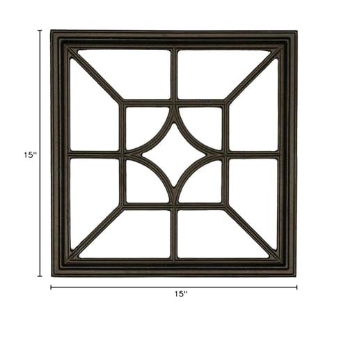 Nuvo Iron Decorative Insert, 15'' Square - Black, Aluminum, for Fencing, Gates, Home, Garden