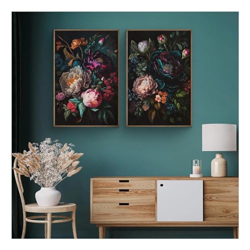 Peinture sur toile fleurs de pivoine botanique pour raviver un mur blanc