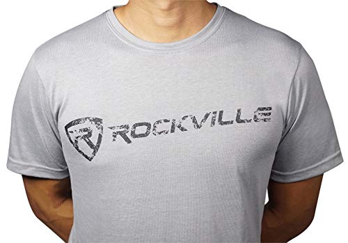 Rockville Grey Fitted T-Shirt - Size-Medium - Dry-Fit 65% Polyester & 35% Cotton
