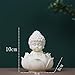 SHIDXIB 2Pcs/1Set Serene Buddha Statues in Lotus Pose Statue Ornament Ideal for Home Office and Car Decor