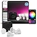 Philips Hue Starter Kit: Bridge Pro + 3 GU10 Smarte Glühbirnen + Smart Button, White and Color Ambiance, Smart Light Hub, kompatibel mit Alexa, Google Assistant, Samsung SmartThings, Apple Home