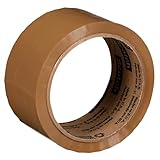 3M Scotch 371 Industrial-Grade Packing Tape, Tan, 48 mm x 50 m, High Performance Sealing Tape for Medium-Duty Commercial Box and Carton Sealing, Moving, Packaging and Shipping, 6 Pack