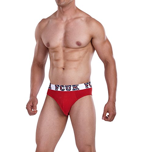 Image of FCUK Men's Cotton Brief (8907553009257 CBR07-RED-S)