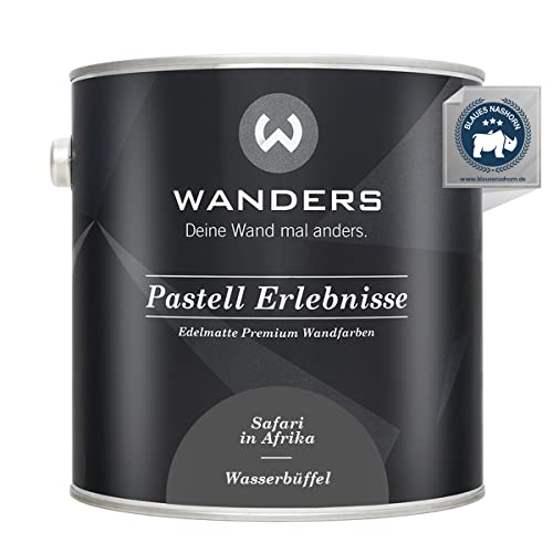 Wanders Pastell Erlebnisse 2,5L - Wasserbüffel/Mittleres Grau - Edelmatte Wandfarbe! Küchenmöbellack und Möbelfarbe. Kreidefarbe für Holz &… – Ansicht 1