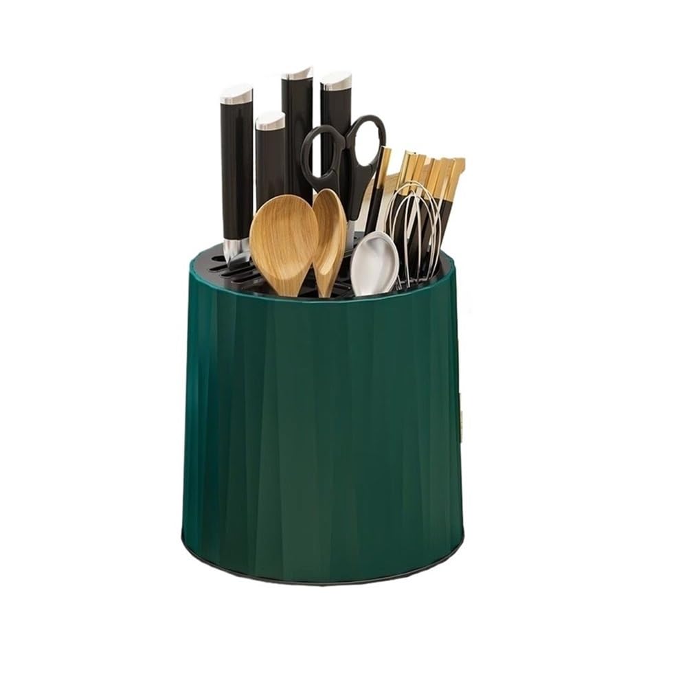 E7v2t9k6 Green Cooking Utensil Holder Utensil Holder 360° Countertop Organizer Multifunctional Cooking Tools Storage Pot Cutlery Organizer(Green)