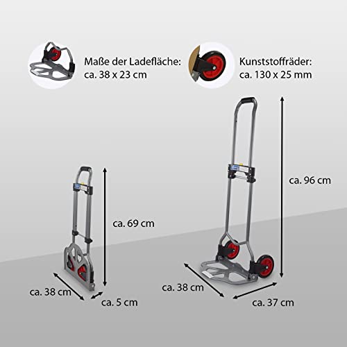 Foto von TrutzHolm® Alu Sackkarre klappbar mit Einer Traglast von 60 kg - Höhenverstellbarer Griff