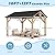 LVUYOYO 10' x 12' Wood Gazebo, Outdoor Hardtop Gazebo, Galvanized Steel Gable Roof Pergola, Outdoor Pavilion for Patio, Backyard, Garden, Deck