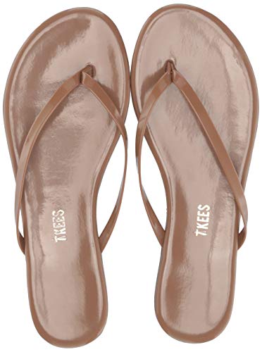 Image of TKEES Foundation Gloss - Flats for Women - Cowhide Leather Upper - Cushioned Leather Footbed - Rubber Outsole Beach Bum 11 B - Medium