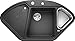 Price comparison product image BLANCO Delta II 523656, Corner Sink, Kitchen Sink in Silgranit PuraDur, Anthracite Black/with InFino Drain System, including Stainless Steel Bowl and Drain Remote Control, 90 cm Base Cabinet