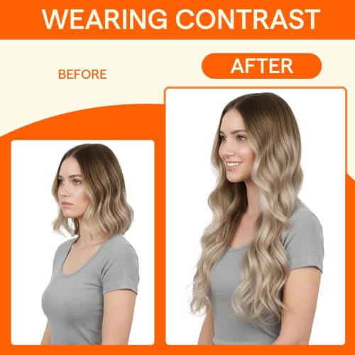 Image of Full Shine I Tip Hair Extensions Human Hair, Mocha Brown Ombre, 16 Inch