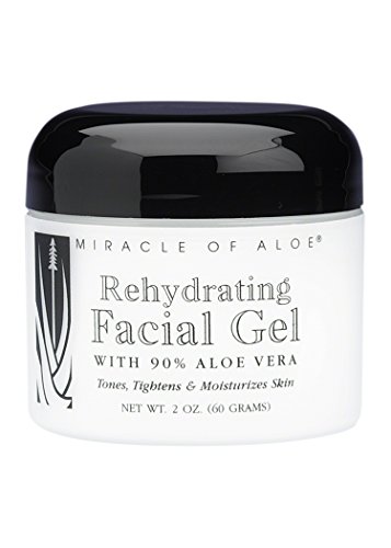 Aloe Vera Rehydrating Facial Gel for Dry Skin – Natural Face Moisturizer with 90% Aloe, Soothing Daily Gel for Men & Women – Lightweight Travel Skincare, Oil-Free Hydrating Formula – 2 oz