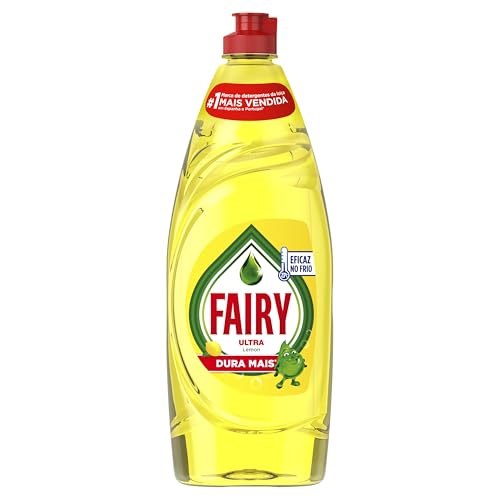 Fairy Ultra Limón Líquido Lavavajillas Verde Con LiftAction: Sin Dejar En Remojo, Sin Grasa, Sin Dificultad Y Suave Con La Piel 654 ML