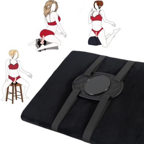 Suction Cup Dildo Mount Sex Saddle Strap on a Pillow or Furniture Sex Swing Sex Chair Dildo Holder Strap Base Adult Sex Toy Adjustable for Couples (Without Dildo)