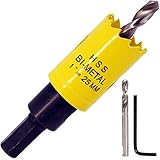 Koopi 1 inch Hole Saw with Arbor, Bi-Metal Hole Cutter for Easily Drilling Wood, Plastic, Plywood, D