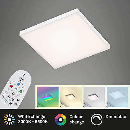Panneau LED RGB dimmable plafonnier blanc 16W avec télécommande et température réglable - 7