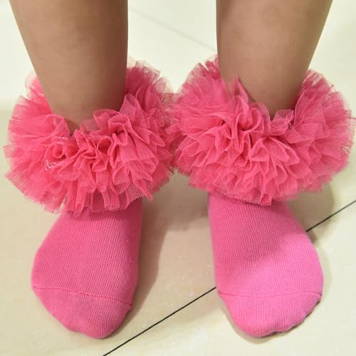 Girls Ruffle Socks Fluffy Ruffle Princess Dress Socks Newborn/Infant/Toddler/Girls2