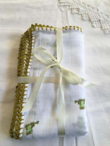 Muselina algodón bebés puntilla Modelo Ranas