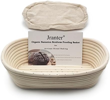 10 Inch Proofing Basket, Bread Proofing Basket + Linen Liner Cloth for Professional & Home Bakers