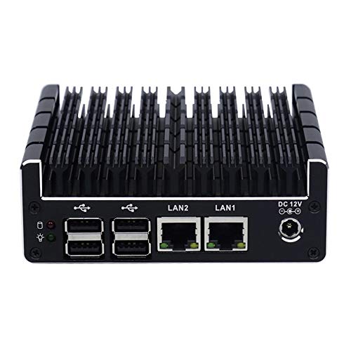 Fanless Mini PC Support AES-NI,Firewall, PFsense,Celeron J3060 with 2*LAN/1*COM/2*HDMI/2*USB3.0/4*USB3.0/win 7 Linux mini pc(4GB