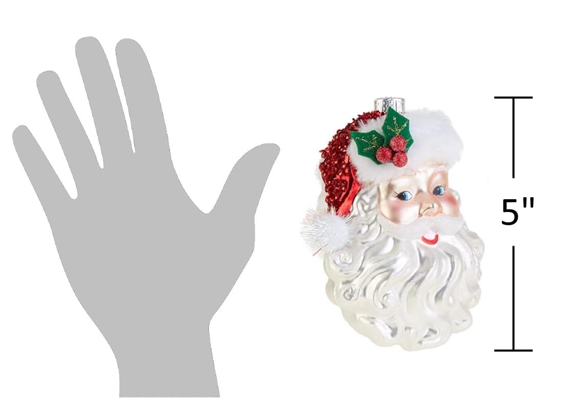 Babbo Natale Rosa 144213 con Abito in Velluto 80H cm con Musica Luci e