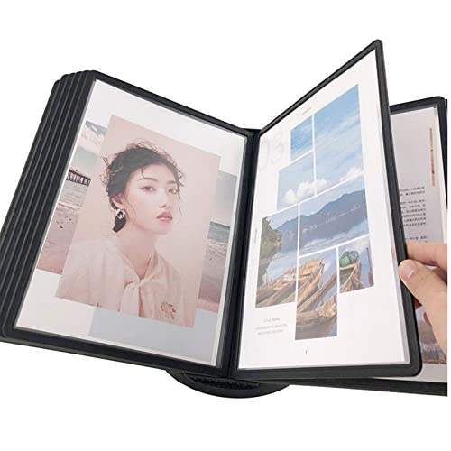 Desktop Reference Organizer - Desktop Flip Display Folder, 10-Pocket Desk Reference Organizer, With Storage Base, Hold 20 Sheets Of Paper, Can Fast Find Indexing Tabs, For Display A4 Documents #TOP2