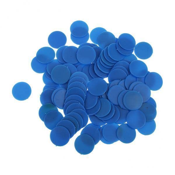 Toy 10x100x Opaque Plastic Board Game Counters Tiddly winks Numeracy Blue Game Pieces, Parts-image-18