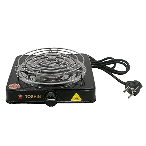 TOSHIN Elektrischer Kohleanzünder für Shisha Kohle mit Gitter, 1000 Watt Kohleofen, 5 Stufen Hitze, Überhitzungsschutz…