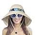 Womens Sun Hat, Summer UV Protection Outdoor Hat with Wide Brim, Neck Cover Flap, and Adjustable Chin Strap | UPF50 + Breathable Foldable Ladies Cap for Gardening, Hiking, Fishing (Tan)