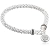 NINE-WEST-Womens-Silvertone-Crystal-Pave-Circle-Stretch-Bracelet Nine West Women's Silvertone Crystal Pave Circle Stretch Bracelet