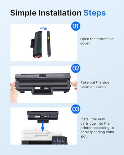 GPC Image 106A Con Chip Compatibili Sostituzione per HP 106A W1106A Cartuccia di Toner per Laser 107a 107r 107w per MFP 135a 135r 135w 135wg 137fnw 137fwg (Nero, 1-Pack) - 6
