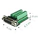 Twinkle Bay DB15 Connector to Wiring Terminal Db15 Breakout Board Solder-Free (Female Adapter with Nut)