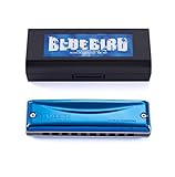 KONGSHENG BlueBird Diatonic 10 Hole Blues Harmonica,Key of C