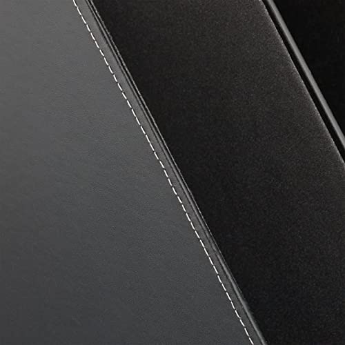 Organiseur A4 similicuir noir à 4 compartiments pour bureau