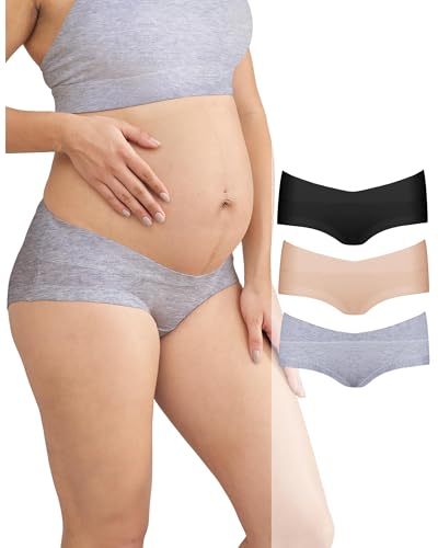 Intimate Portal Maternity Underwear Cotton Pregnancy Postpartum Panties Under the Bump Boyshort Briefs
