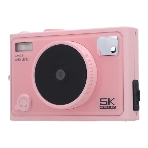 Fotocamera Digitale 5K per Bambini Aggiornata con Schermo da Zoom 18X Messa a Fuoco Automatica Timelapse Al Rallentatore Compatta Inquadra 2.8 pollici