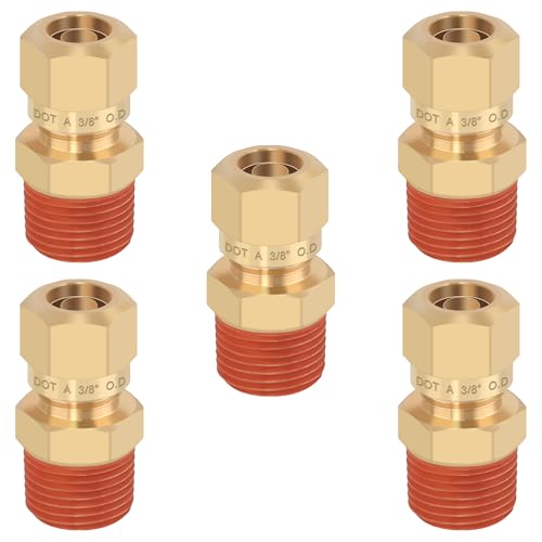 Accesorios de conexión de rosca NPT de 3/8 latón para línea de aire 2