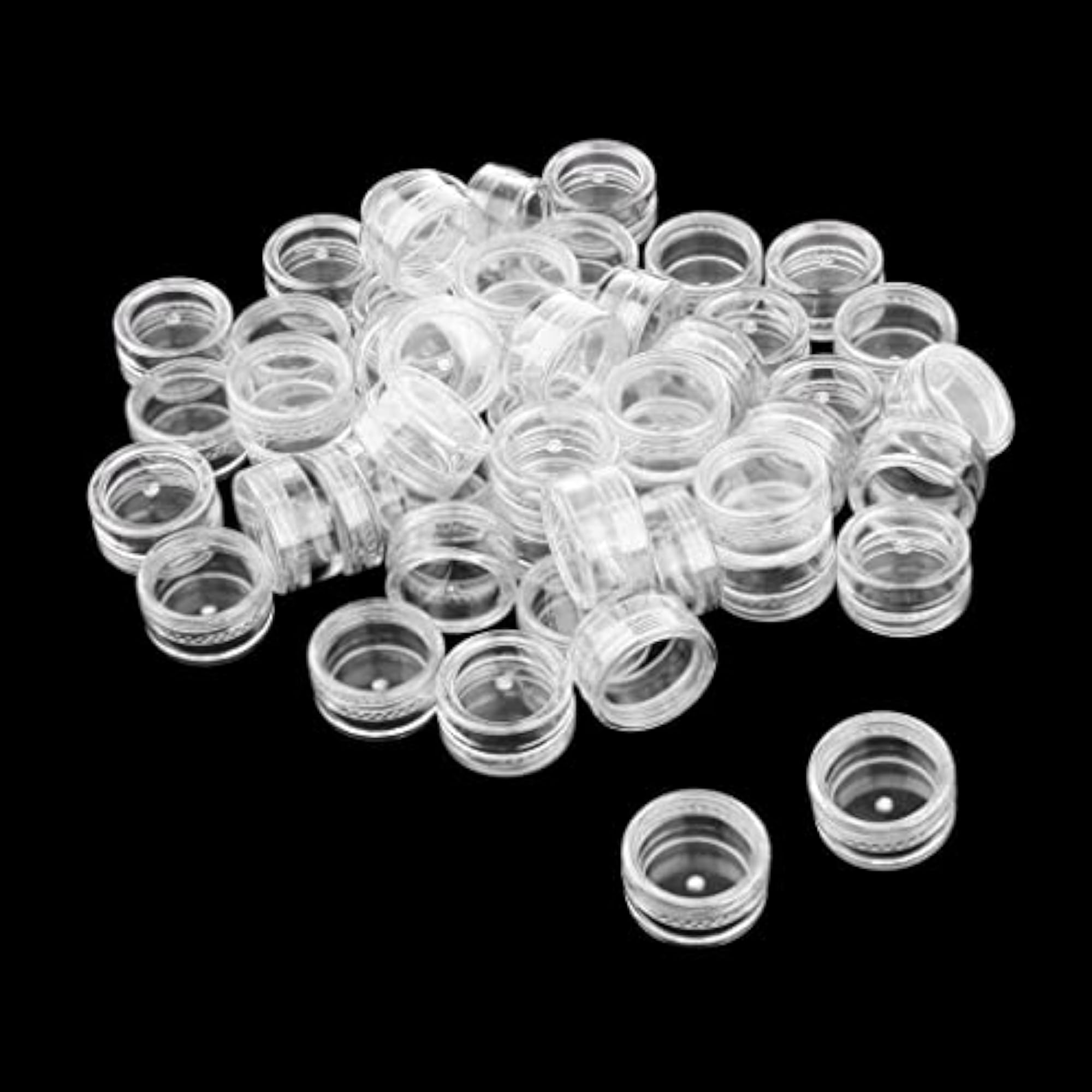 4x50pcs Empty Round Makeup Jar Pot for Travel Cream