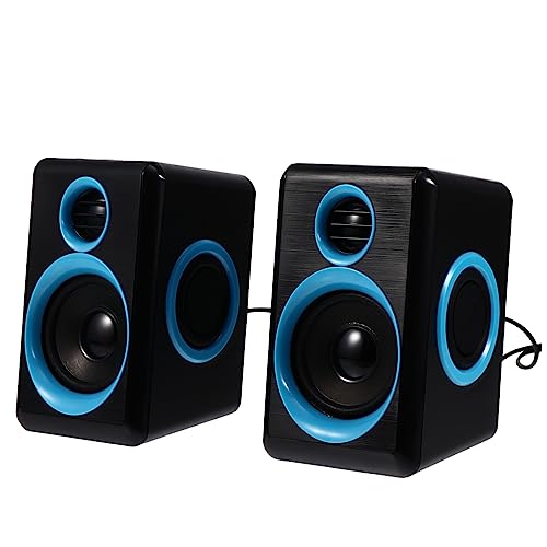 DOITOOL 2pcs Compact Multimedia Speakers Mini USB Powered Desktop for Laptop Tablet and Phone Lightweight and Portable for Home Office and School Use