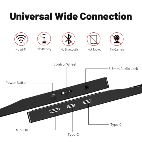 Image of Portable Monitor Touchscreen 15.6 Inch 1080P FHD 72% sRGB Touch Screen Monitor Portable with Kickstand & Speaker, HDMI USB-C Second Screen for Laptop PC Phone, VESA Mountable