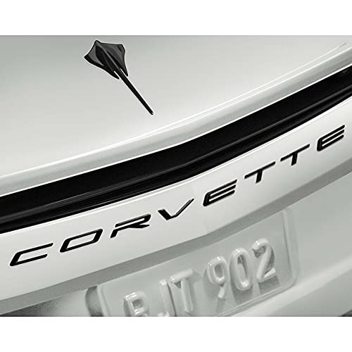 Image of 1PC Rear Corvette Letters Emblems 3D Badge Nameplate Logo Replacement for 2020+ C8 Corvette (Gloss Black)