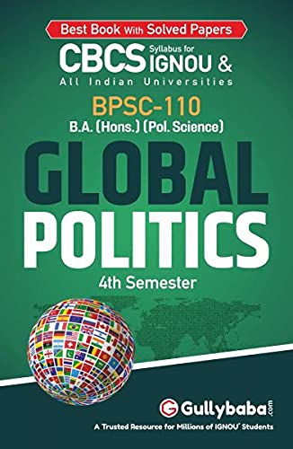 Gullybaba IGNOU BAPSH 4th Sem BPSC-110 Global Politics in English
