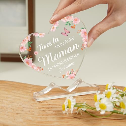 Cadeau Anniversaire Maman,Acrylique Heart Type Décoration Cadeau pour Maman – vue 4