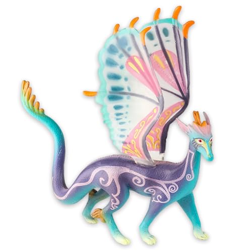 QWEPU Einhorn Drachen Tier Modell, Einhorn Spielfigur Meereseinhorn, mythisches Tier Modell mit,Westliche mythologische Elfen Ornamente,Kindergeburtstagsgeschenke(19 * 17.8 * 5cm