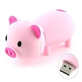 AreTop Flash Drive 32GB Pen Drive USB2.0 Cute Cartoon Miniature Pink Piggy Shape Memory Stick Thumb Drives for Date Storage Gift for School Students Kids Children Teacher Collegue Employees