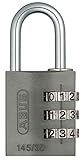 ABUS 145/30 C 30mm Body 3-Dial Resettable Combination Padlock, Black